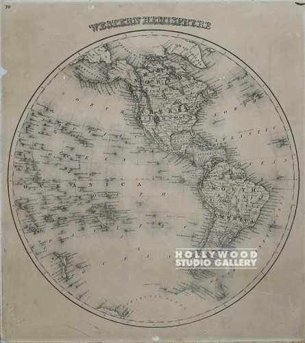 40x36 Map of Western Hemisphere