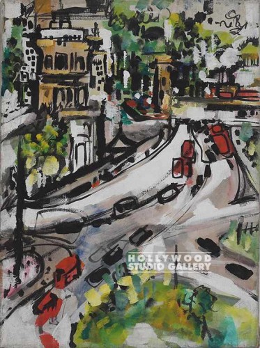 24X18 UNFRAMED CANVAS CITYSCAPE