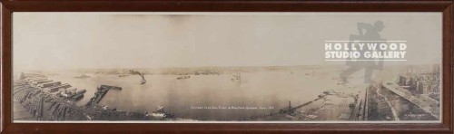11X40 SEPIA PANORAMIC NY HARBOR