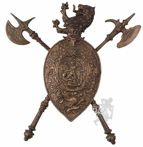 21X11 METAL- SHIELD W LION ON TOP