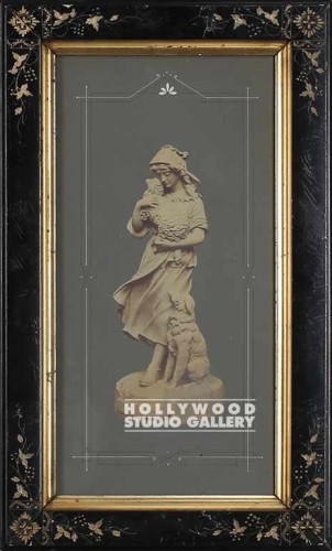 22X13 GIRL STATUE W LAMB & DOG