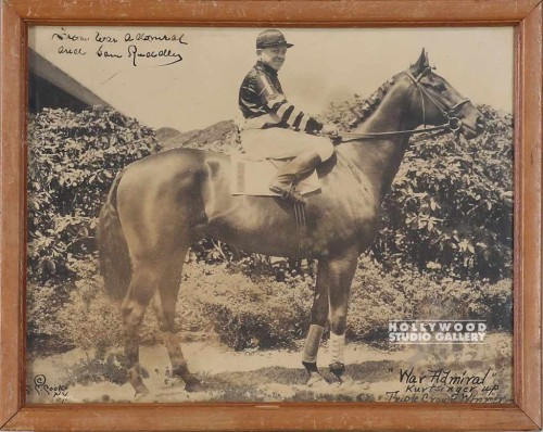 8X10 B W VINT JOCKEY ON HORSE