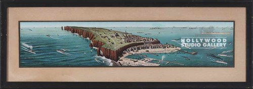 11X33 PANORAMIC-ISLAND ILLUSTRATION