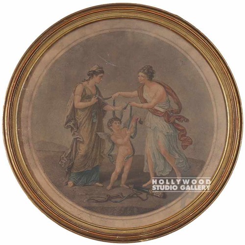13` CIRCULAR 2 NYMPHS AND A CHERUB