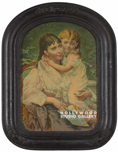 18X14 VICTORIAN MOTHER & LIL GIRL