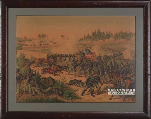 24x30 Civil War Battle Olustee Brwn