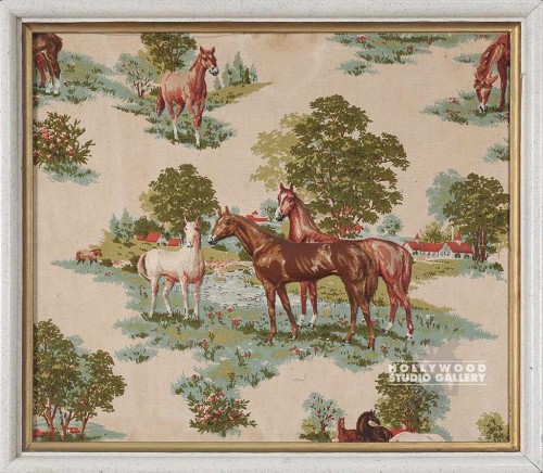 22x25 Vintage Trapunto Horses 3D