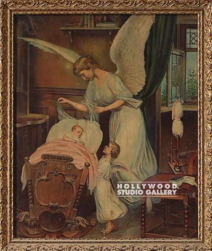 19x16 VICTORIAN ANGEL,CHERUB, BABY