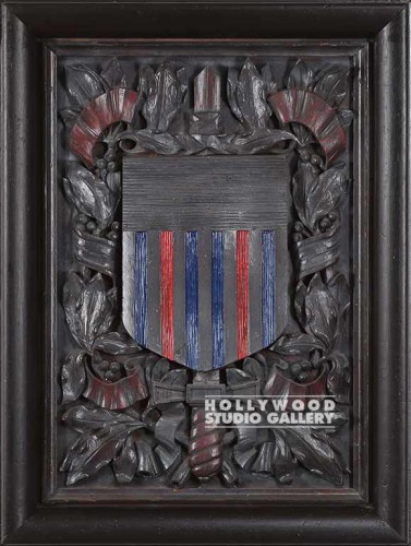 28X21 HEAVY-WOODN CARVING W SHIELD
