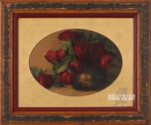 21X26 ANTIQUE-FLORAL STILL LIFE