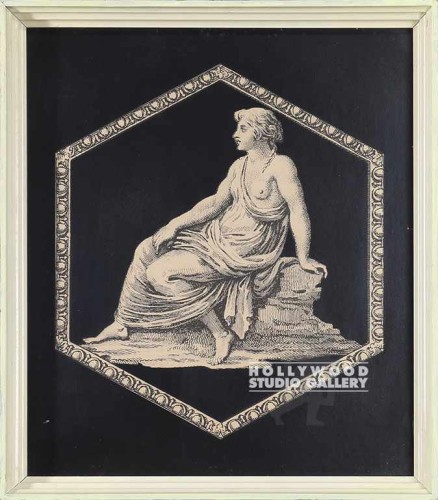 15x13 GREEK WOMAN SITTING-ETCHING
