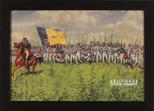 17x23 Battle 1812 Chippawa Brwn Frm
