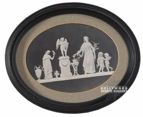 9X11 OVAL-ROMAN STATUES-CHERUBS