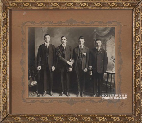 13X16 B W VINT-4 MEN PHOTOGRAPH