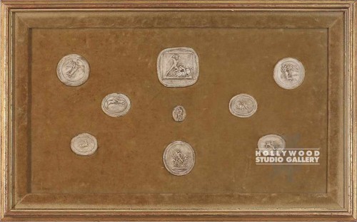 13X21 9 FRAMED ROMAN INTAGLIOS