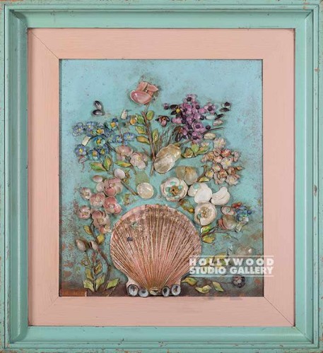 23x21 VINTAGE SEA SHELL COLLAGE