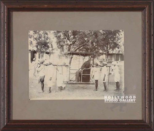 12x14 Vintage Men Palanquin Photo