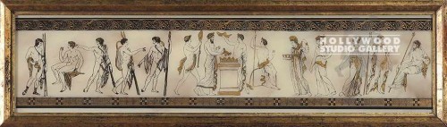 8x30 Greco-Roman Figures Gold Frm
