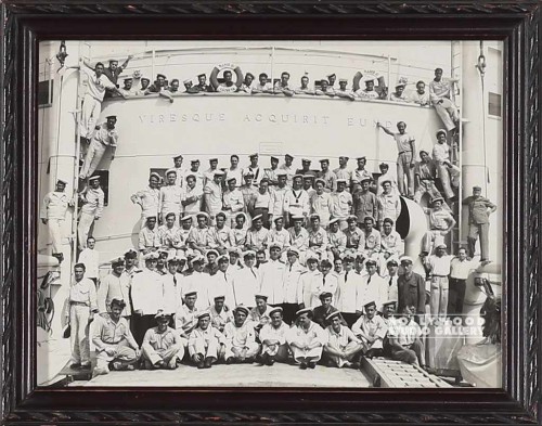 8x10 VINTAGE WWI SHIP & CREW