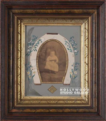 16x14 Antique Baby Photo Horseshoe