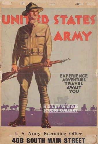 36x24VINTAGE U.S. ARMY RECRUIT PSTR