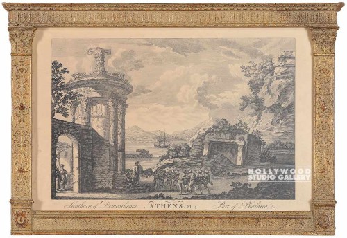 15x21 Antique Athens Etching Gold