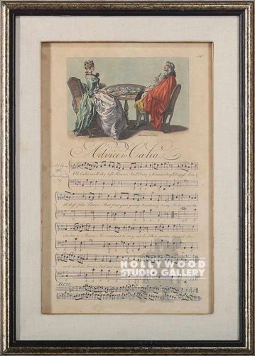 18X13 FRAMED SHEET MUSIC