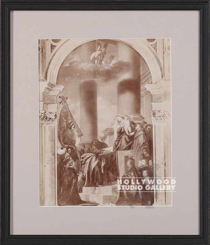 14x12 ANTIQUE RELIGIOUS ETCH. BLCK