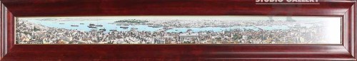 8x48Panoramic Color Etch City Harbr