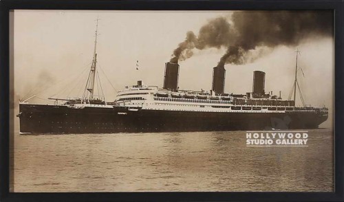 12x20 Vintage Sepia Steamship
