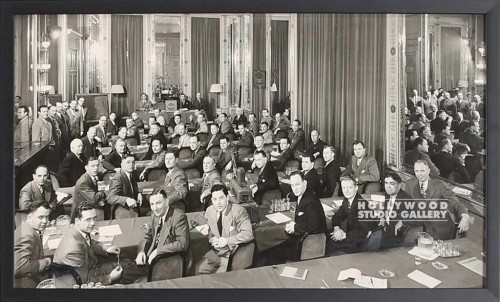 12x20 Vintage B W Men Banquet