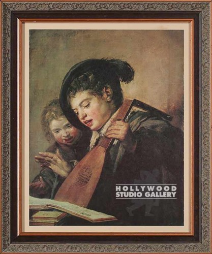 23x19 Boys Singing Oil Gold Ornate