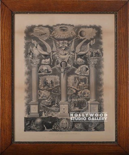 34X27 VINT ODD FELLOWS CERTIFICATE