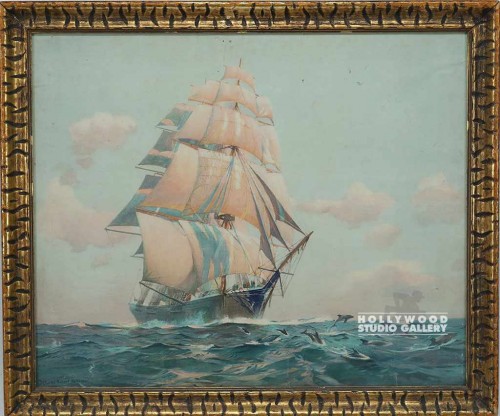27X32 PERIOD SAIL SHIP/FRAMED