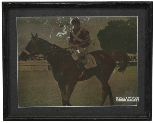 12x15 B/W Race Horse Photo-Dark
