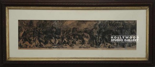 26x58 Horizontal Antique Engraving