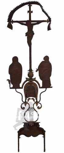 94x27" IRON RELIGIOUS SCULPTURE