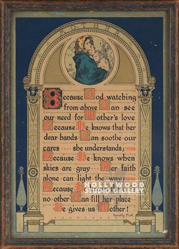 11X8 RELIGIOUS POEM/GOD/MOTHER/WOOD