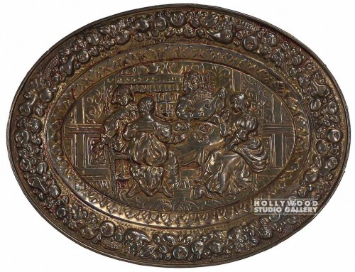 13"PEOPLE BRASS TRAY