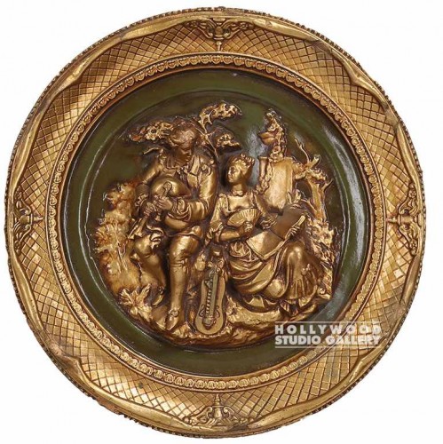 15" Dia Ceramic Cast Colonial