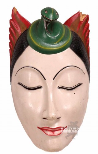 19x8 Natural Princess Wooden Mask