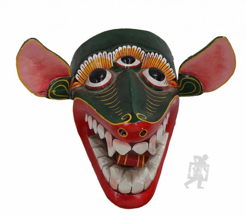 7X13X8 GRN/3-D ANIMAL MASK