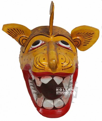 9X12X11 3-D ANIMAL MASK/YELLOW