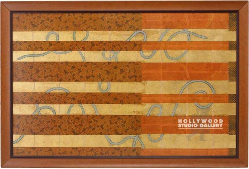 38X56 KOURY ORANGE-SPIRAL ORIG.CNVS