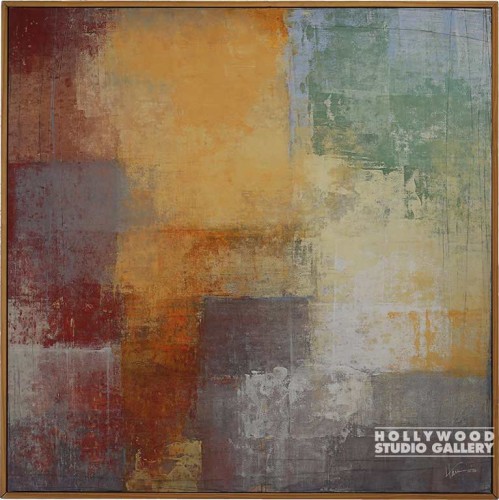 41x41 HARRIS PASTEL ABST.CNVS/GOLD