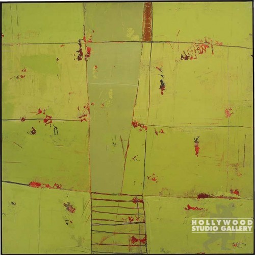 40X40 DAUNCEY TASKER 1 LIME CANVAS