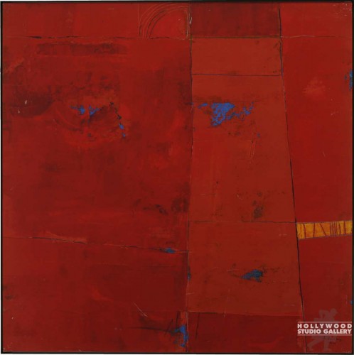 40X40 DAUNCEY TASKER 2 RED CANVAS