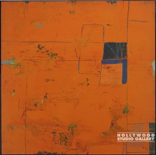 40X40 DAUNCEY TASKER 5 ORANGE CANVS