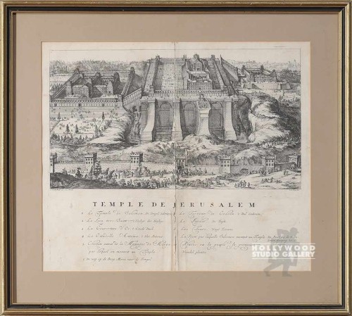 18x20 Jewish Etching Solomon Temple