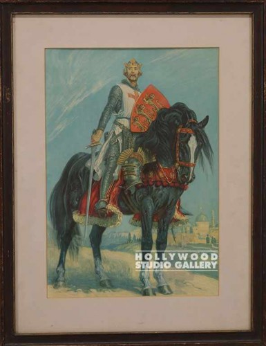 22x17 Crusader On Black Horse